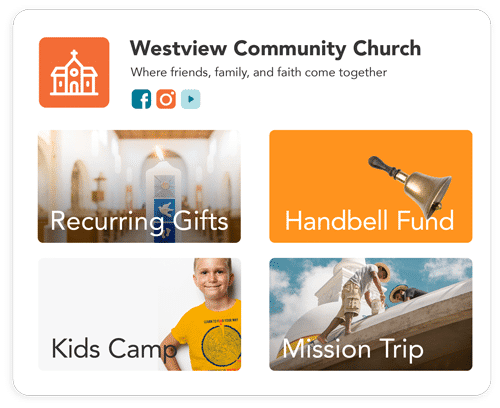 church payments example collection for Westview Community Church