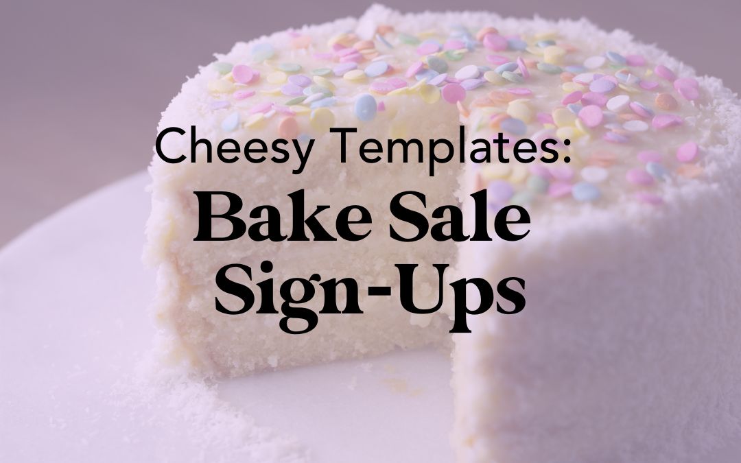 Sign Up Sheet Bake Sale